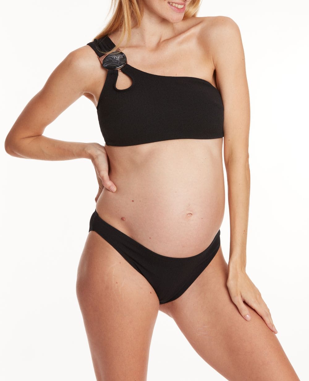 Bikini de maternité bayside noir, cache cœur