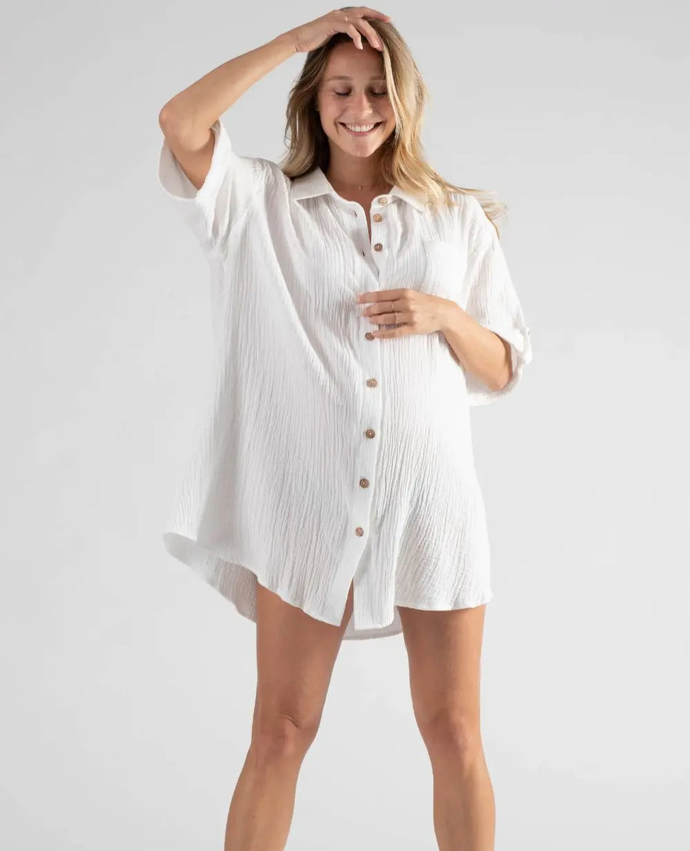 Robe Old Navy Cache-cœur Taille S - Coton Rayé Rose Blanc Jaune - Occasion Très Bon état