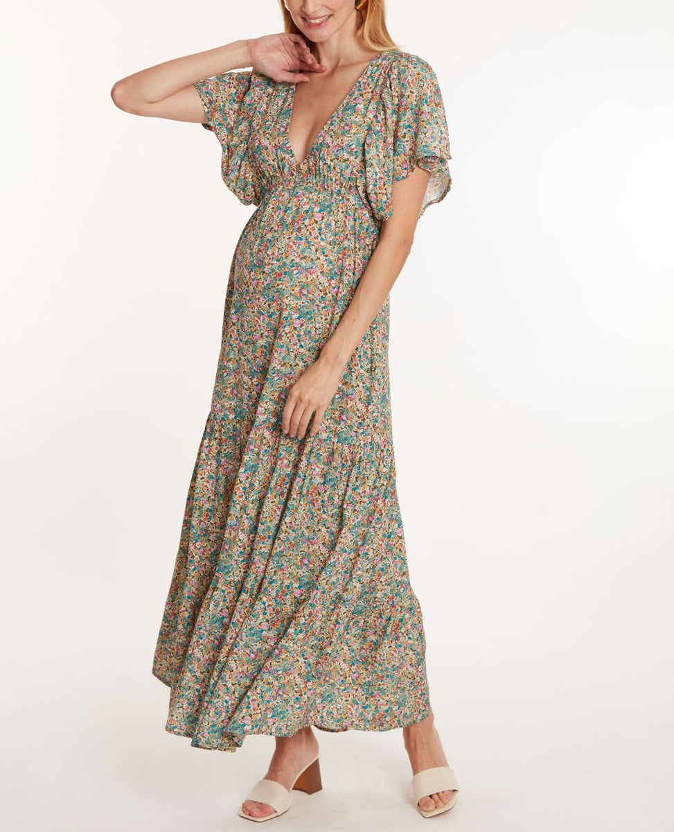 Maternity and nursing long dress Victoria | Cache Cœur