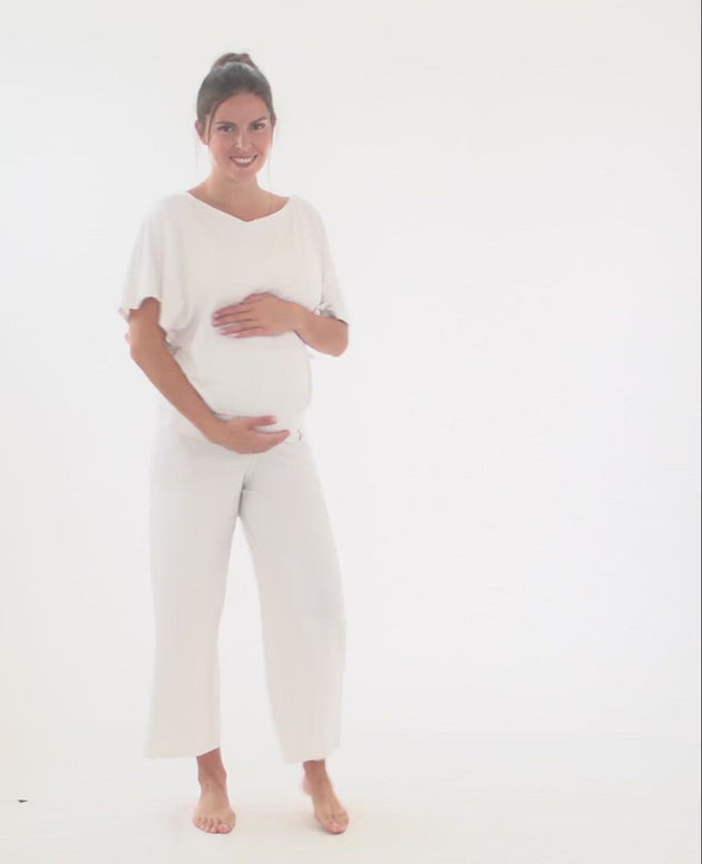 Top de grossesse et d'allaitement Origin avoine #couleur_blanc