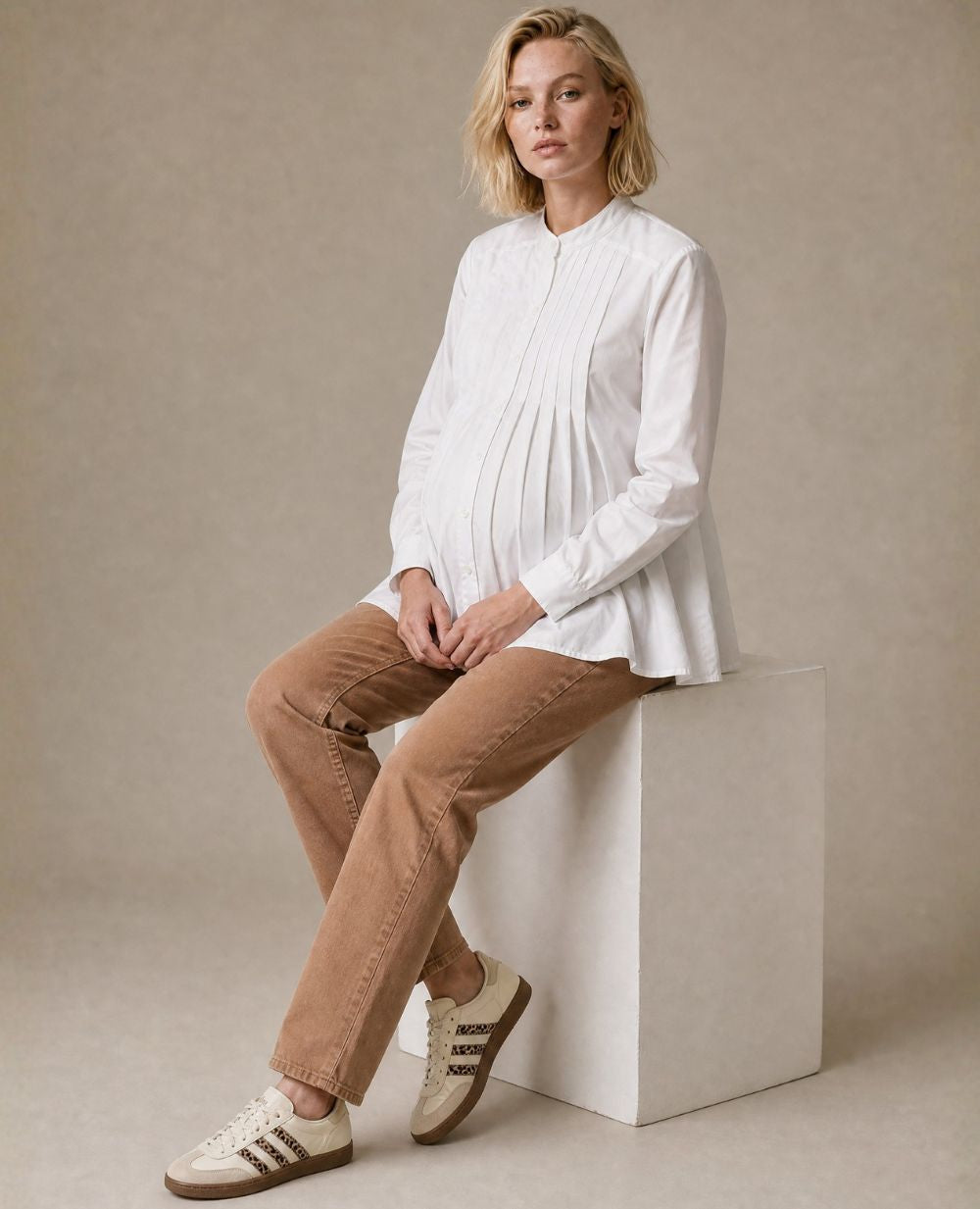 Maternity Jeans Isae - Camel