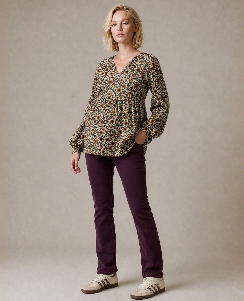 Maternity Jeans Isae - Plum