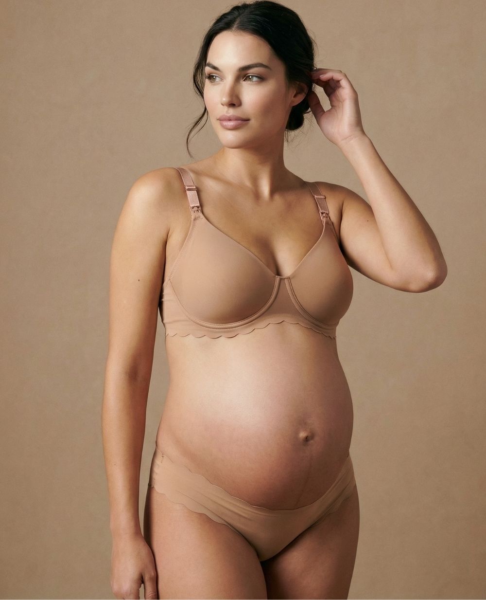 Soutien gorge de maternité et allaitement invisible Skin - Latte