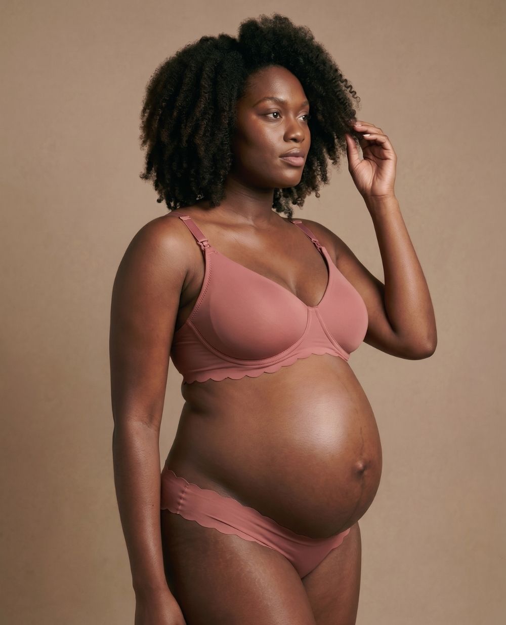 Reggiseno premaman e per l'allattamento invisibile Skin - Vieux Rose