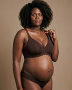 Reggiseno premaman e per l'allattamento invisibile Skin - Cioccolato