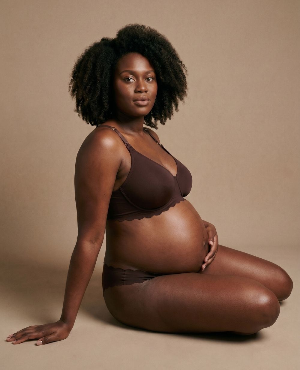 Reggiseno premaman e per l'allattamento invisibile Skin - Cioccolato