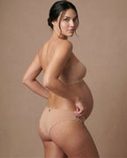 Tanga taille basse de maternité Skin - Latte