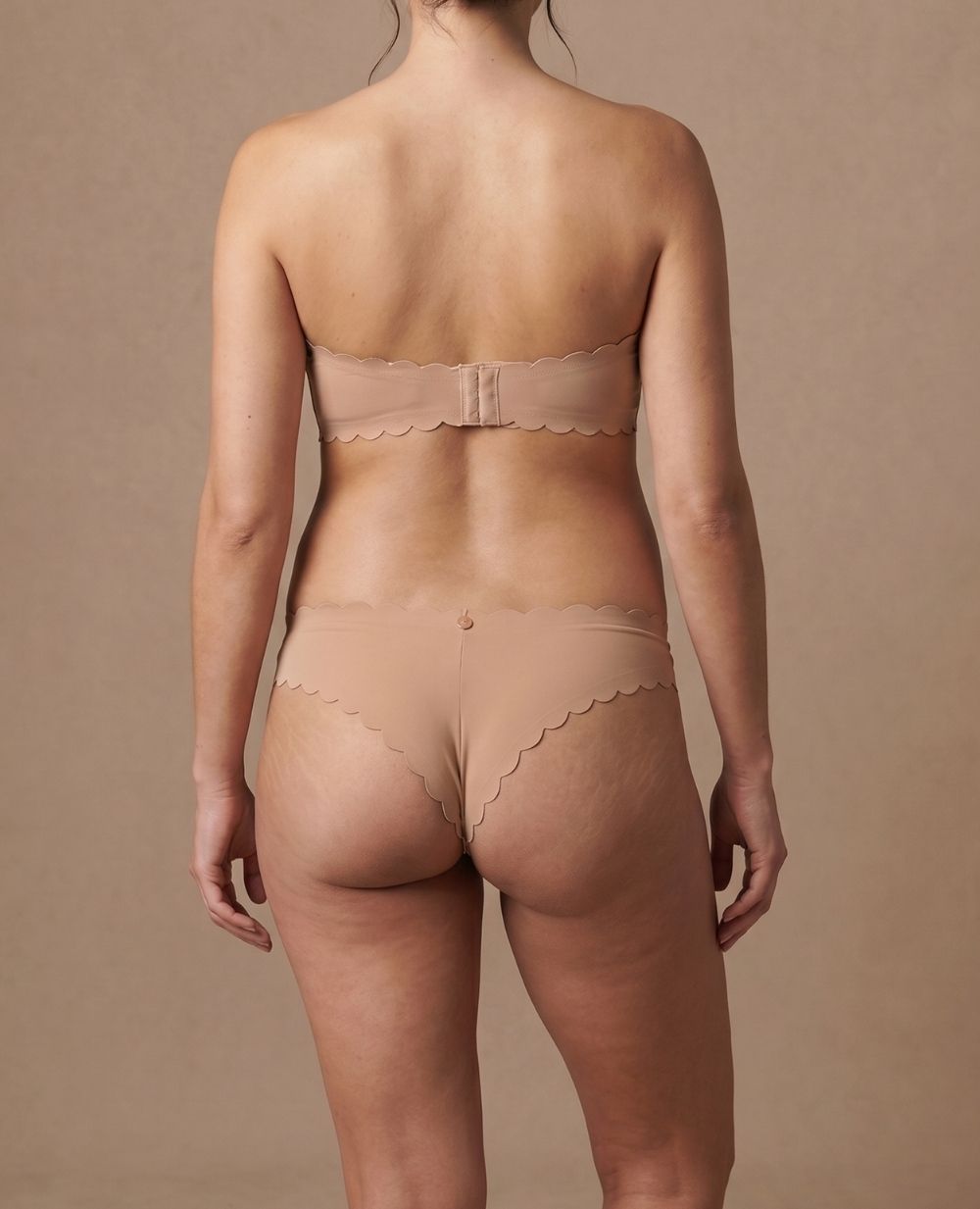 Tanga taille basse de maternité Skin - Latte