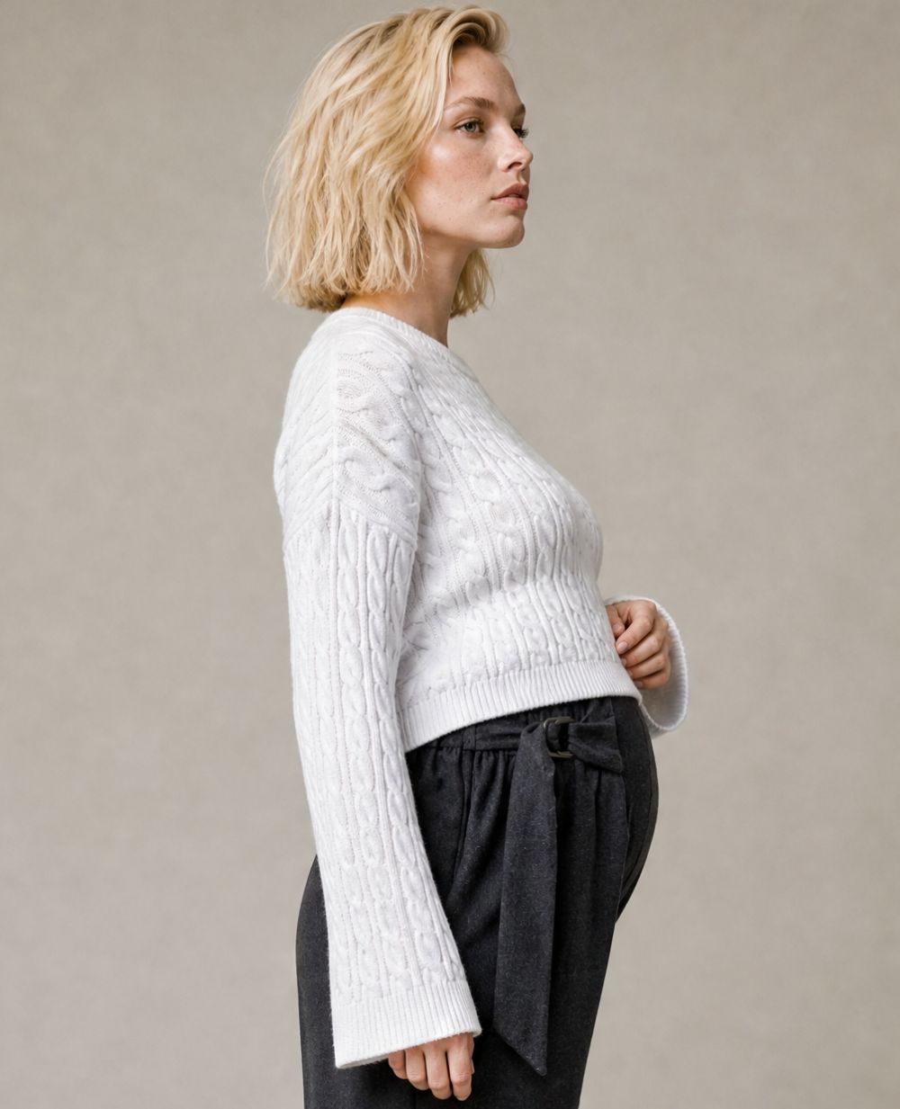 Abby maternity sweater - Ivory