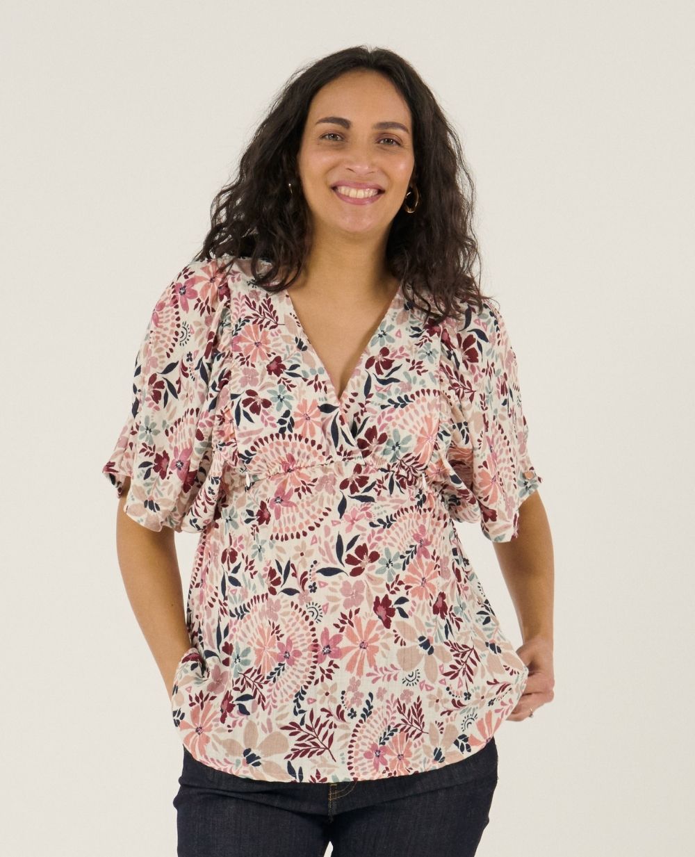 Blusa e camicia da allattamento Bella - Multicolore