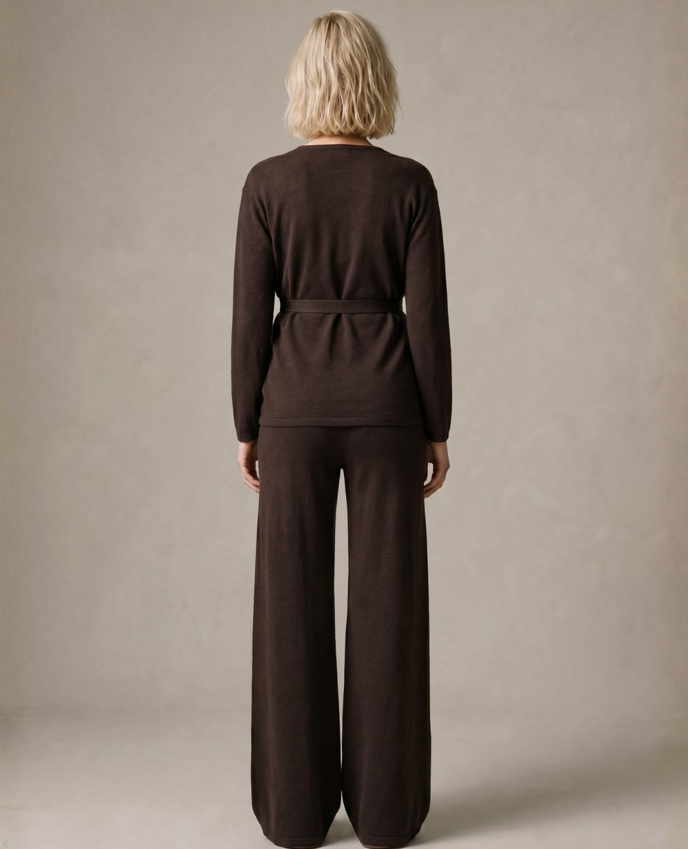 Beverly Nursing Wrap Sweater - Chocolate