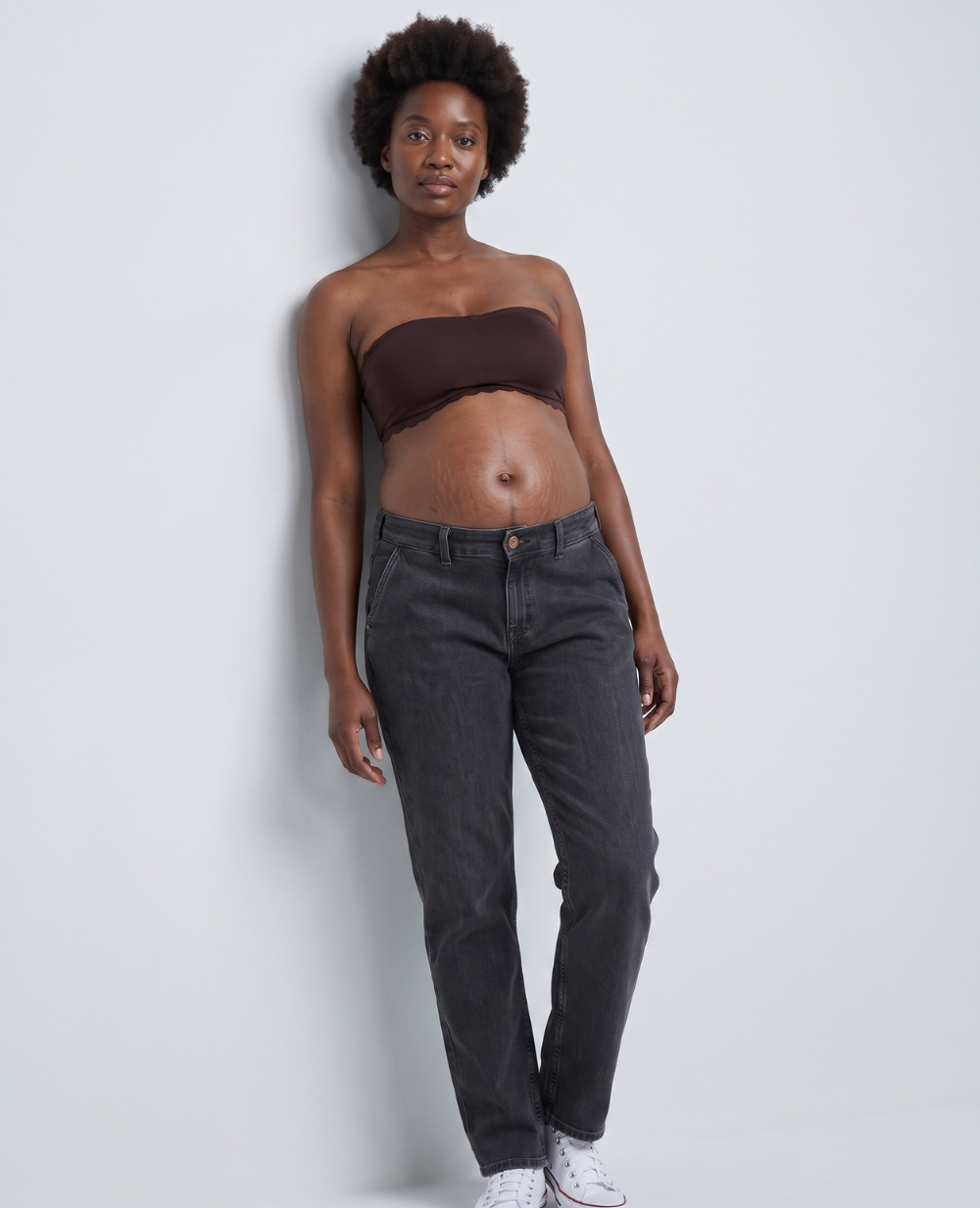 Jean de grossesse mom fit Carrie - Gris used