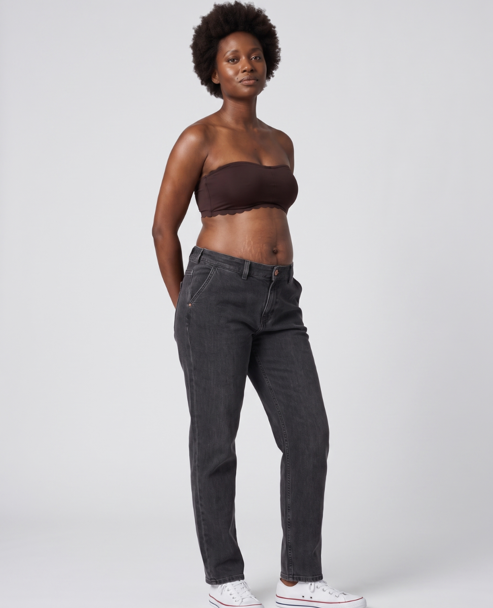 Jean de grossesse mom fit Carrie - Gris used