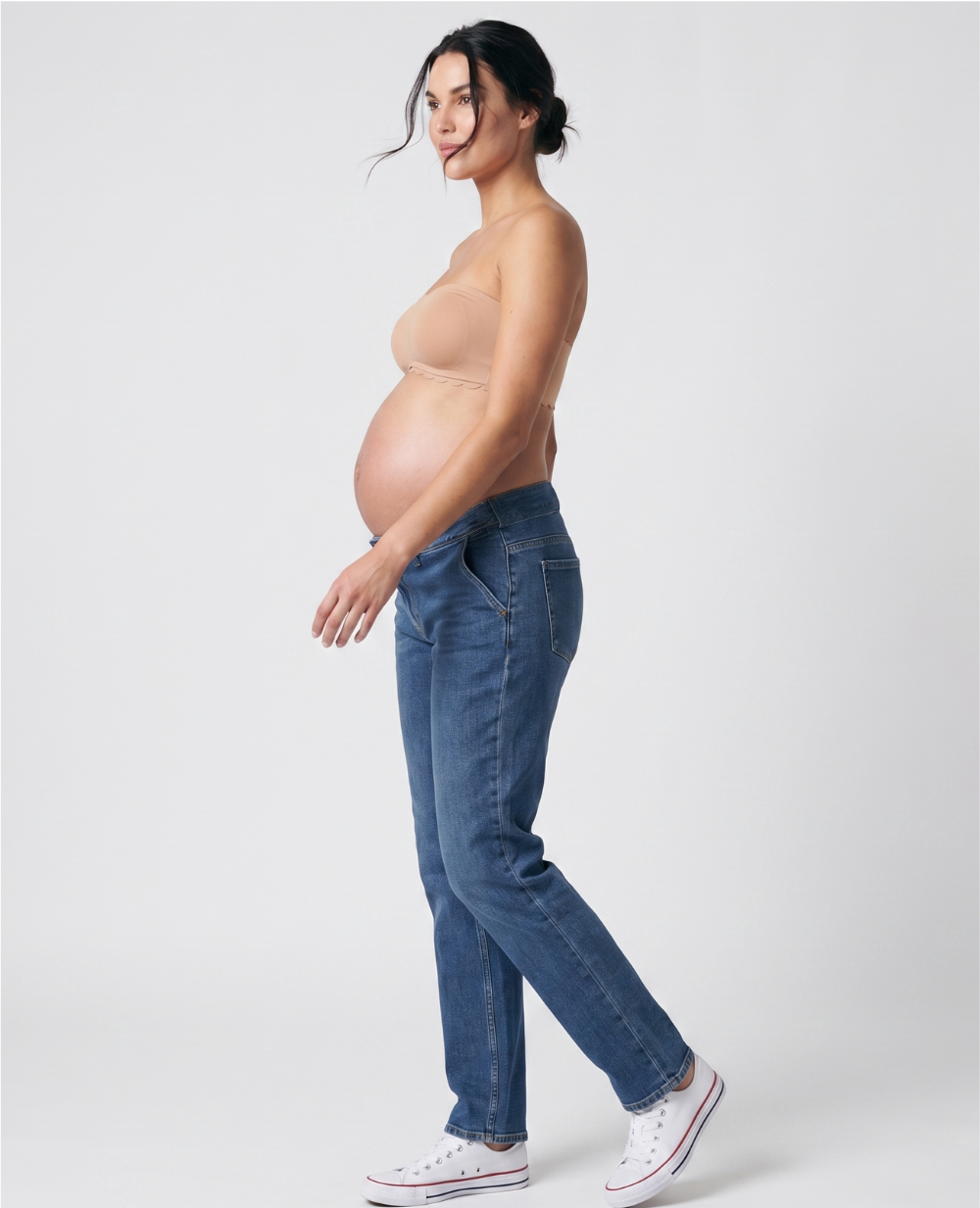 Jean de grossesse mom fit Carrie - Mid Blue Used