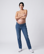 Jeans premaman mom fit Carrie - Mid Blue Used