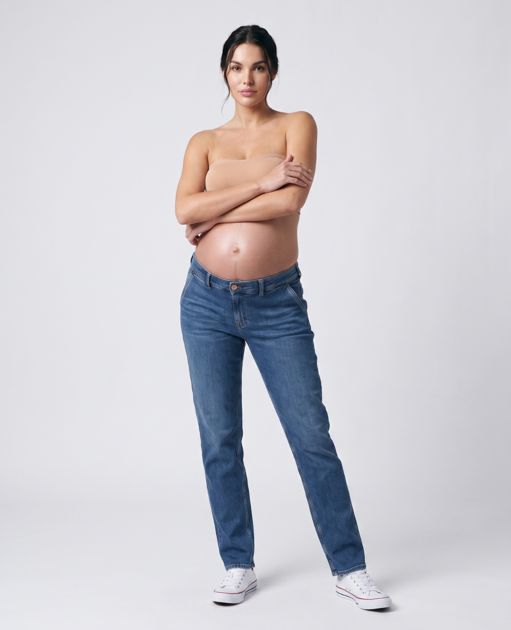 Jean de grossesse mom fit Carrie - Mid Blue Used