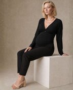 Pantalon carotte de maternité Clark - Noir
