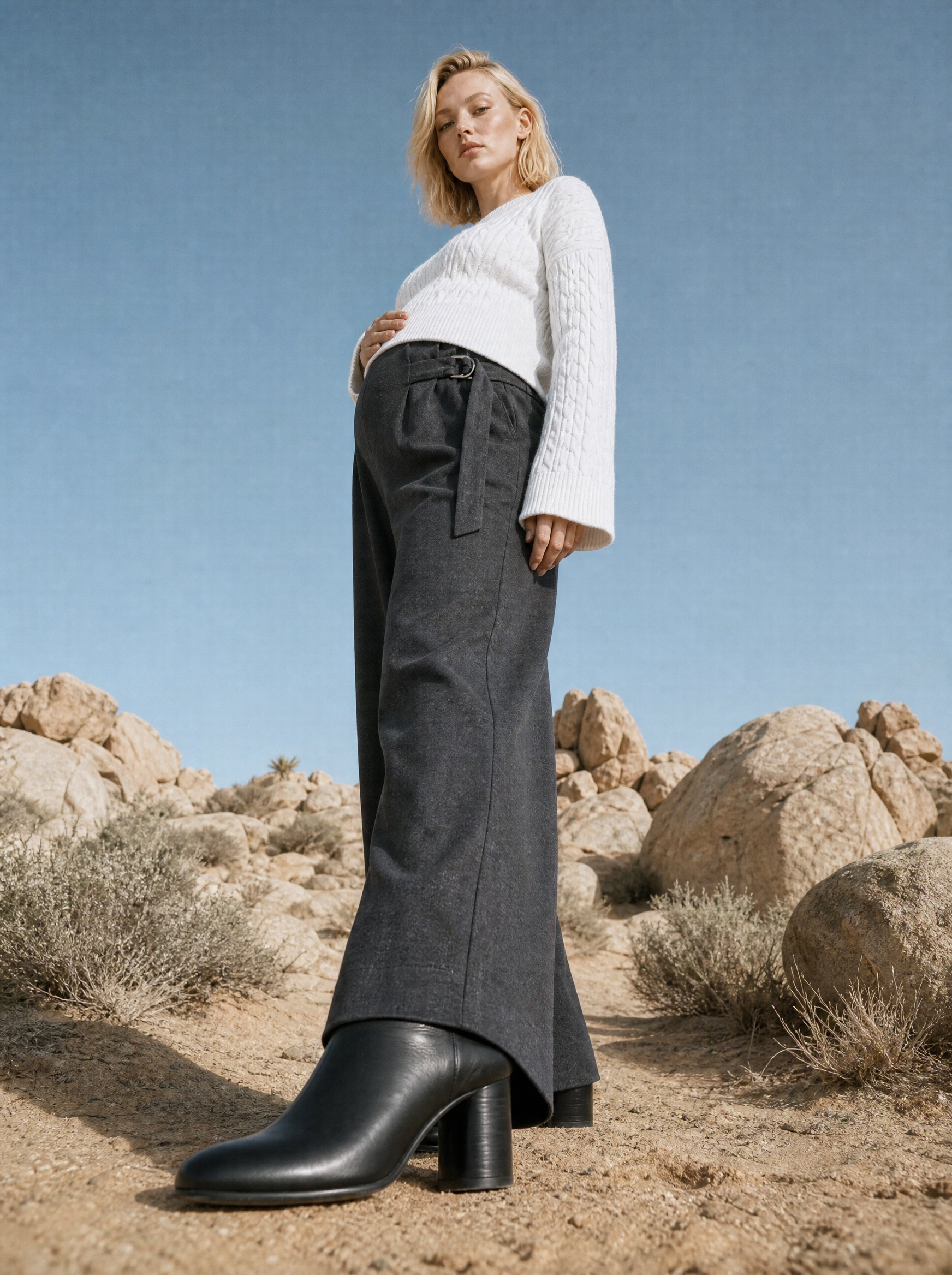 Pantaloni premaman Cléo - Grigi