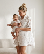 Chemise de nuit maternité et allaitement Elinor - Multicolore