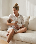 Chemise de nuit maternité et allaitement Elinor - Multicolore