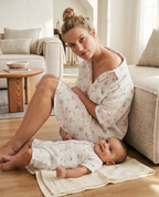 Chemise de nuit maternité et allaitement Elinor - Multicolore