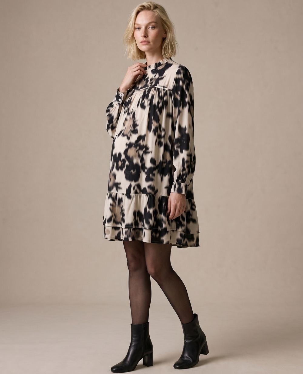 Élisabeth Maternity and Nursing Dress - Beige
