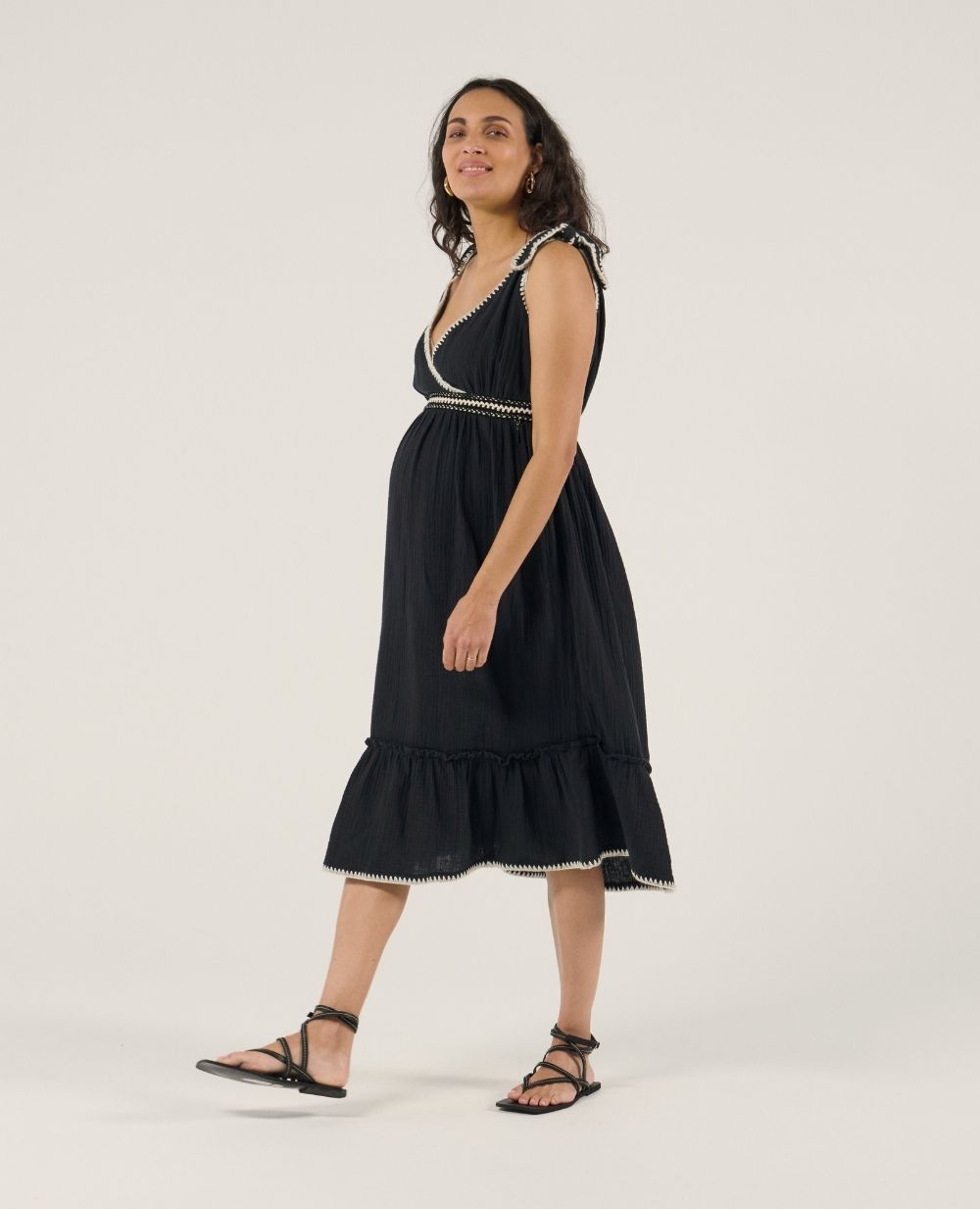 Robe d'allaitement Gaia - Noir