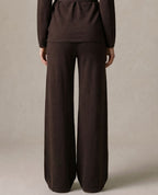 Pantalon de grossesse coupe wide Hills - Chocolat
