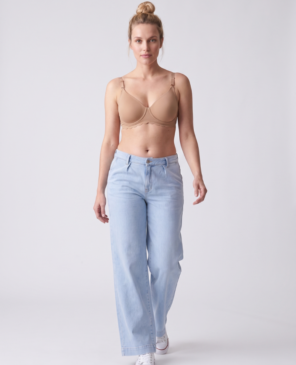 Jean de grossesse wide leg Kelly - Light Blue