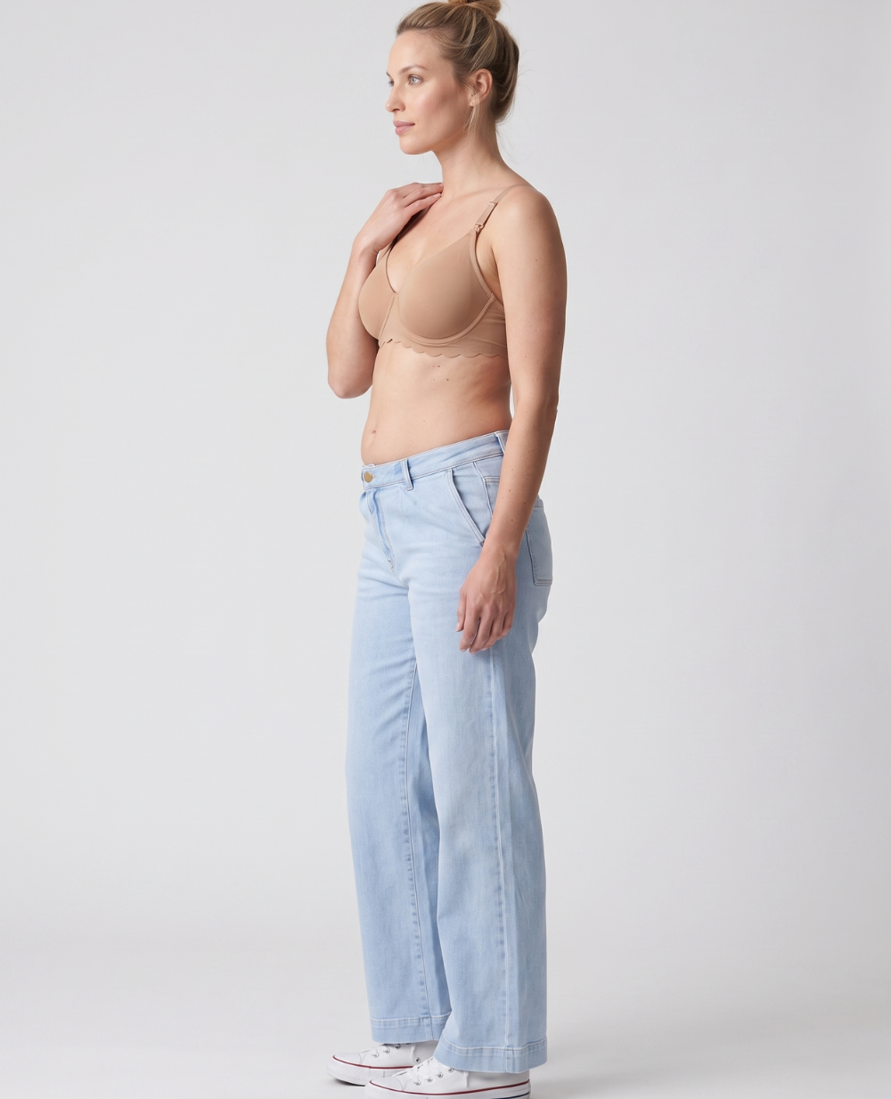 Jean de grossesse wide leg Kelly - Light Blue