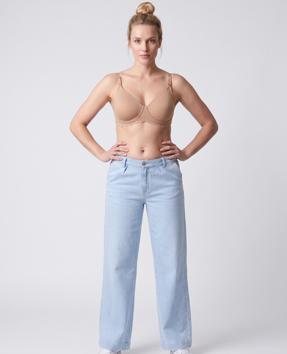 Jean de grossesse wide leg Kelly - Light Blue