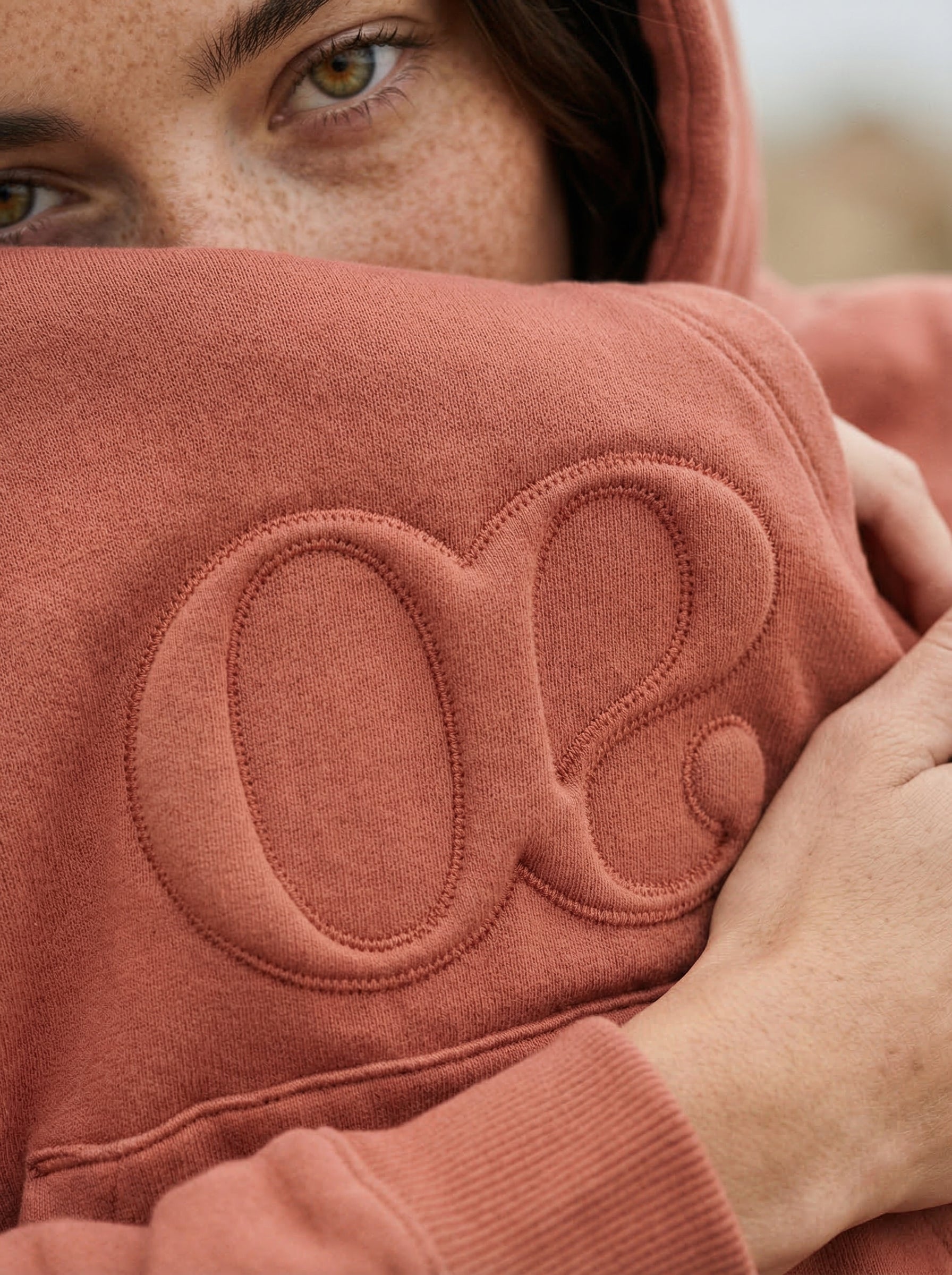 Maternity and Nursing Hoodie Boston - Terracotta