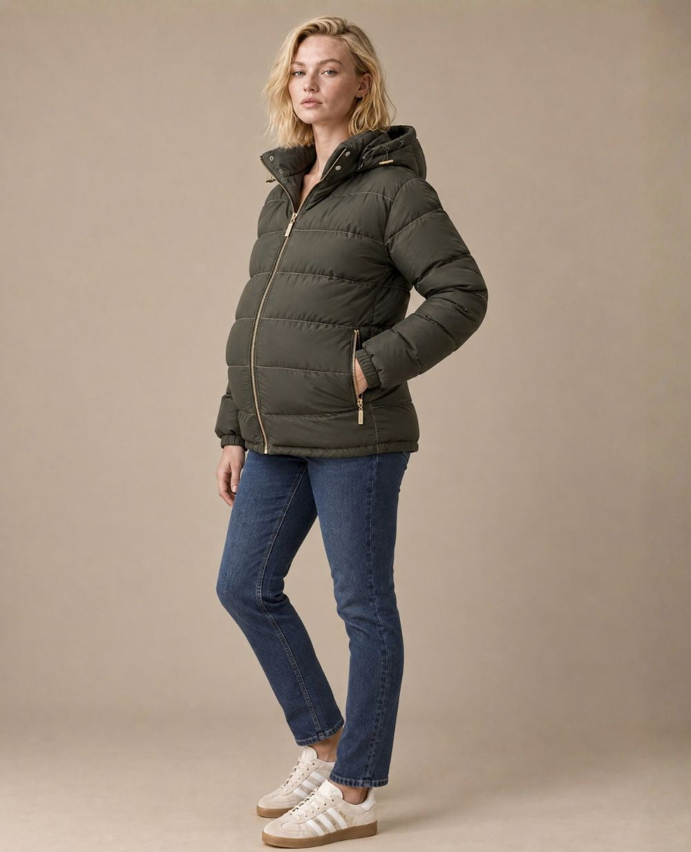 Blouson de grossesse et de portage Linette - Kaki