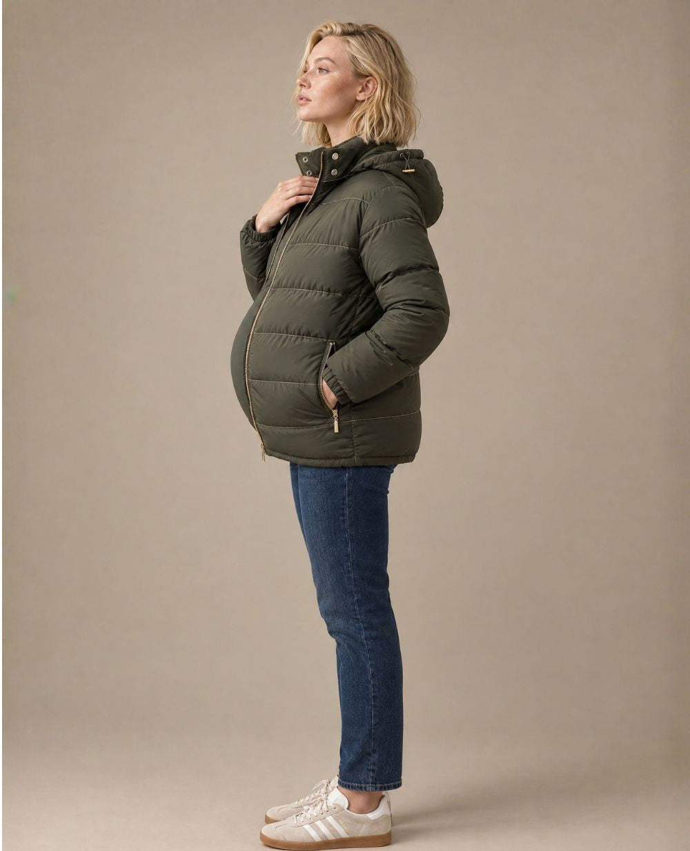 Blouson de grossesse et de portage Linette - Kaki