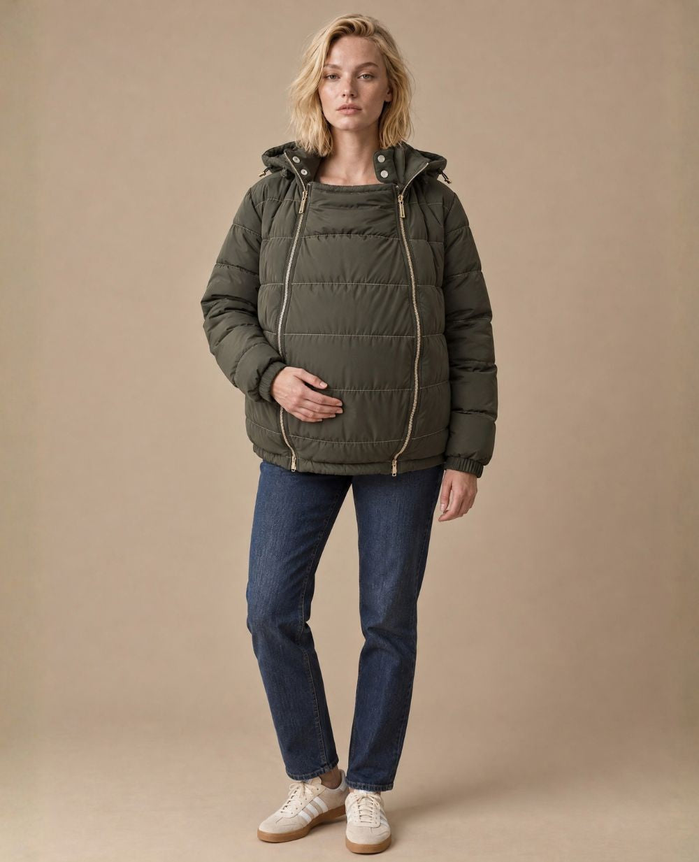 Blouson de grossesse et de portage Linette - Kaki
