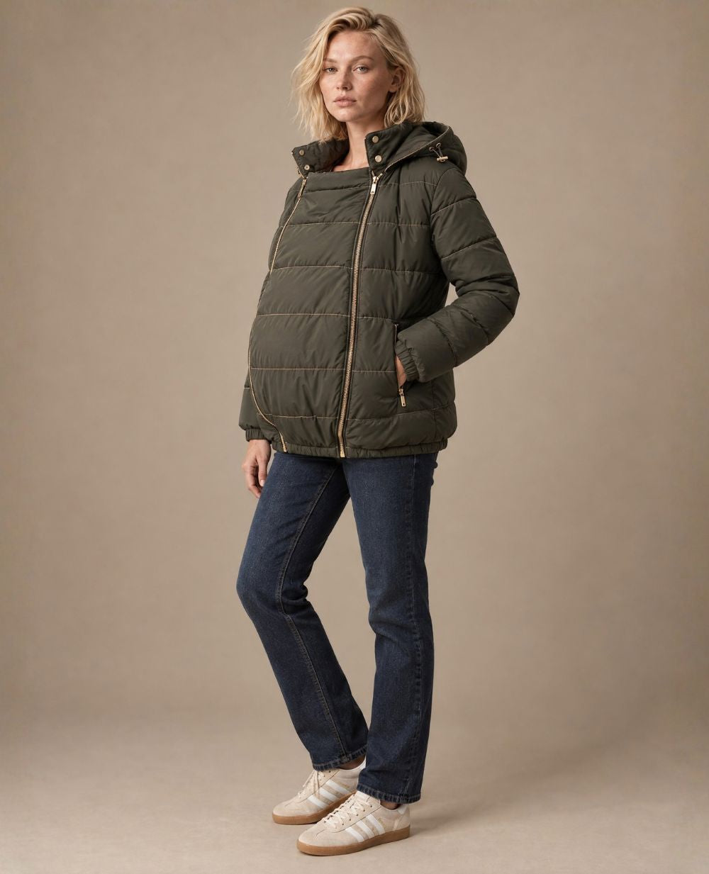 Blouson de grossesse et de portage Linette - Kaki