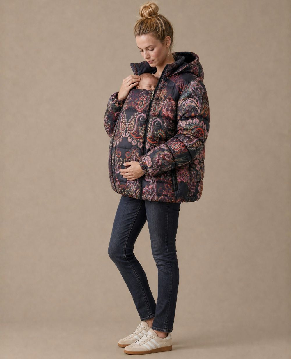 Linette maternity and babywearing puffer jacket - Multicolor