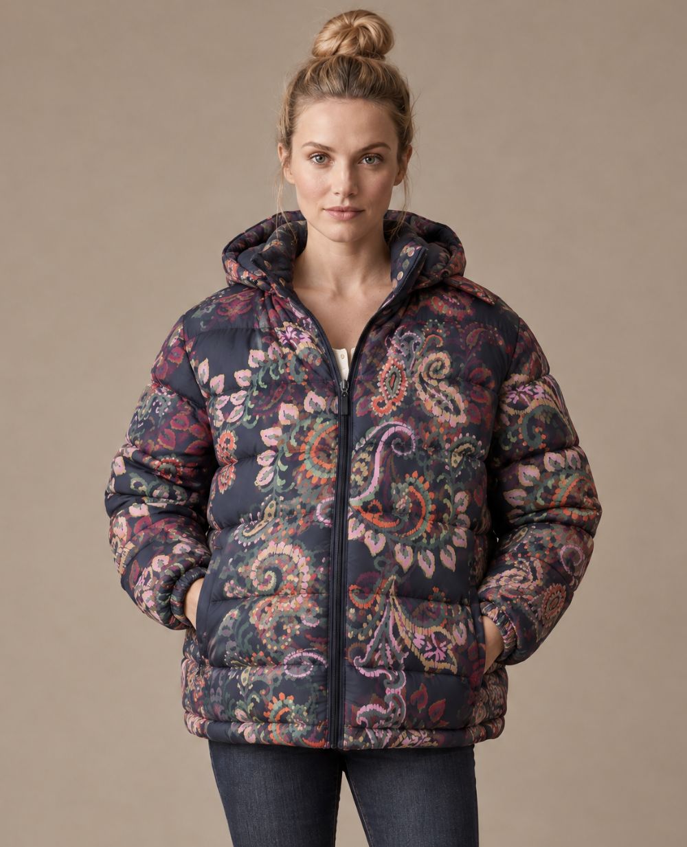 Linette maternity and babywearing puffer jacket - Multicolor