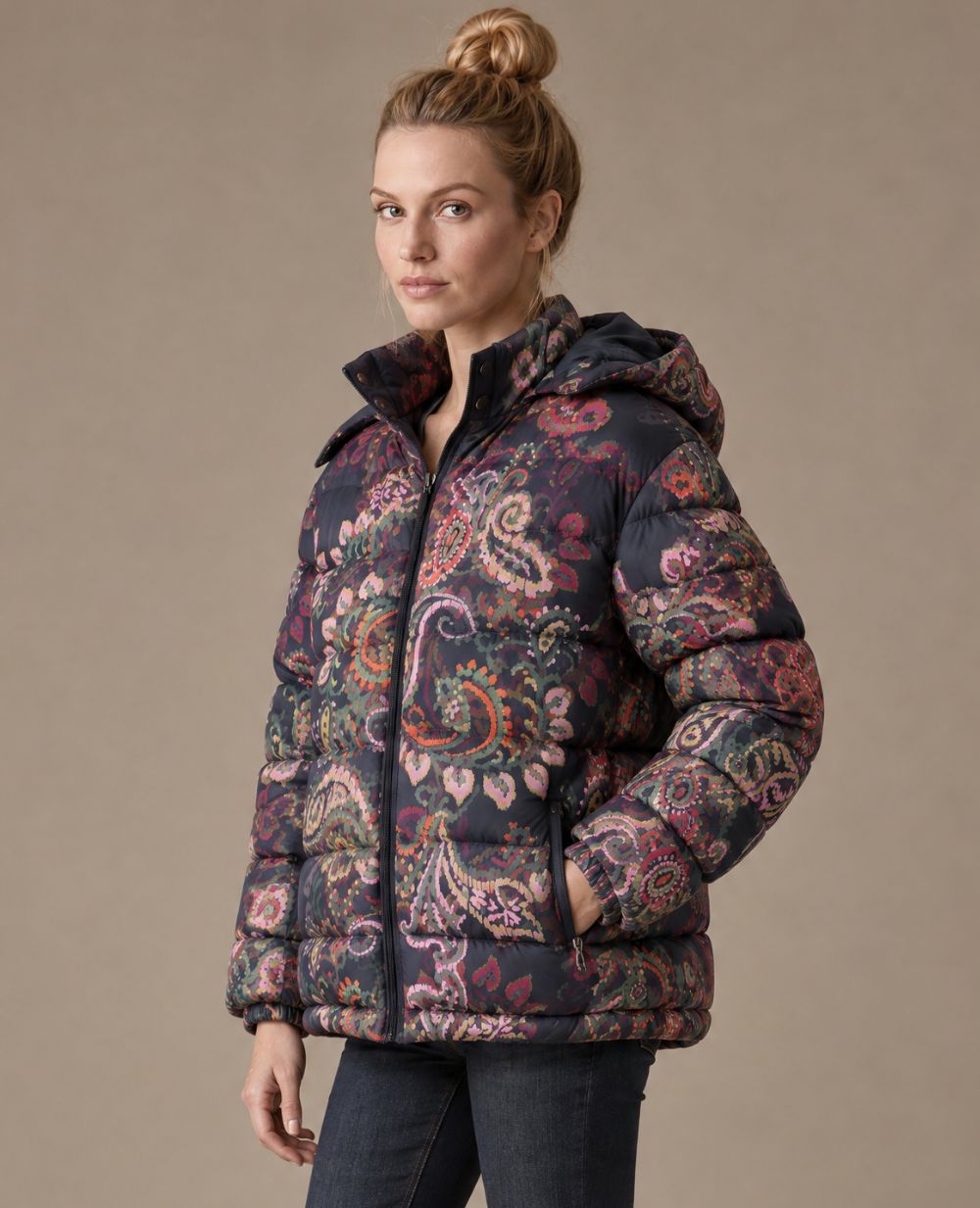 Linette maternity and babywearing puffer jacket - Multicolor