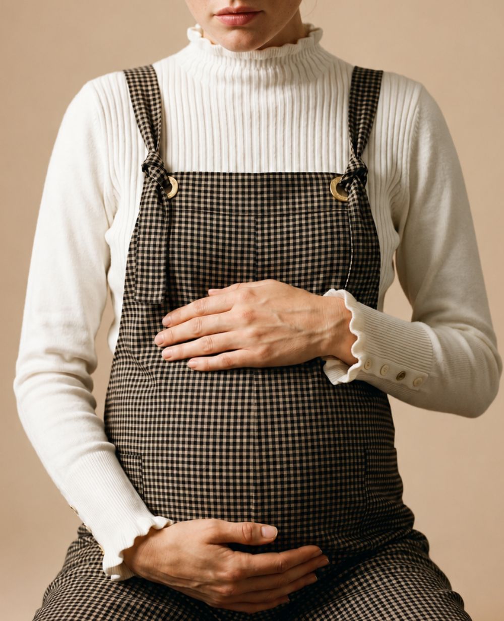 Salopette premaman e allattamento Maé - Nero/Beige