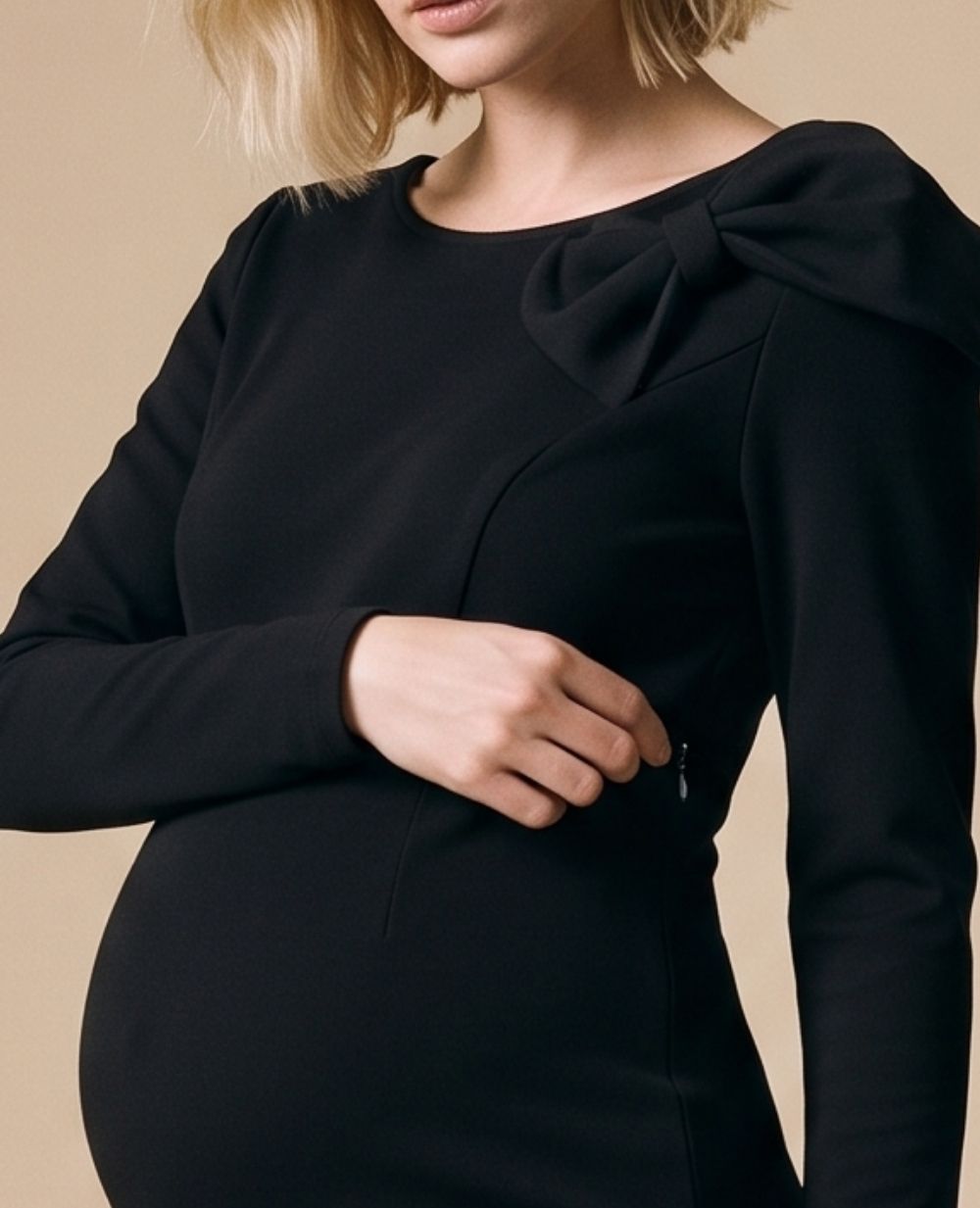 Naia Maternity and Nursing Dress - Black
