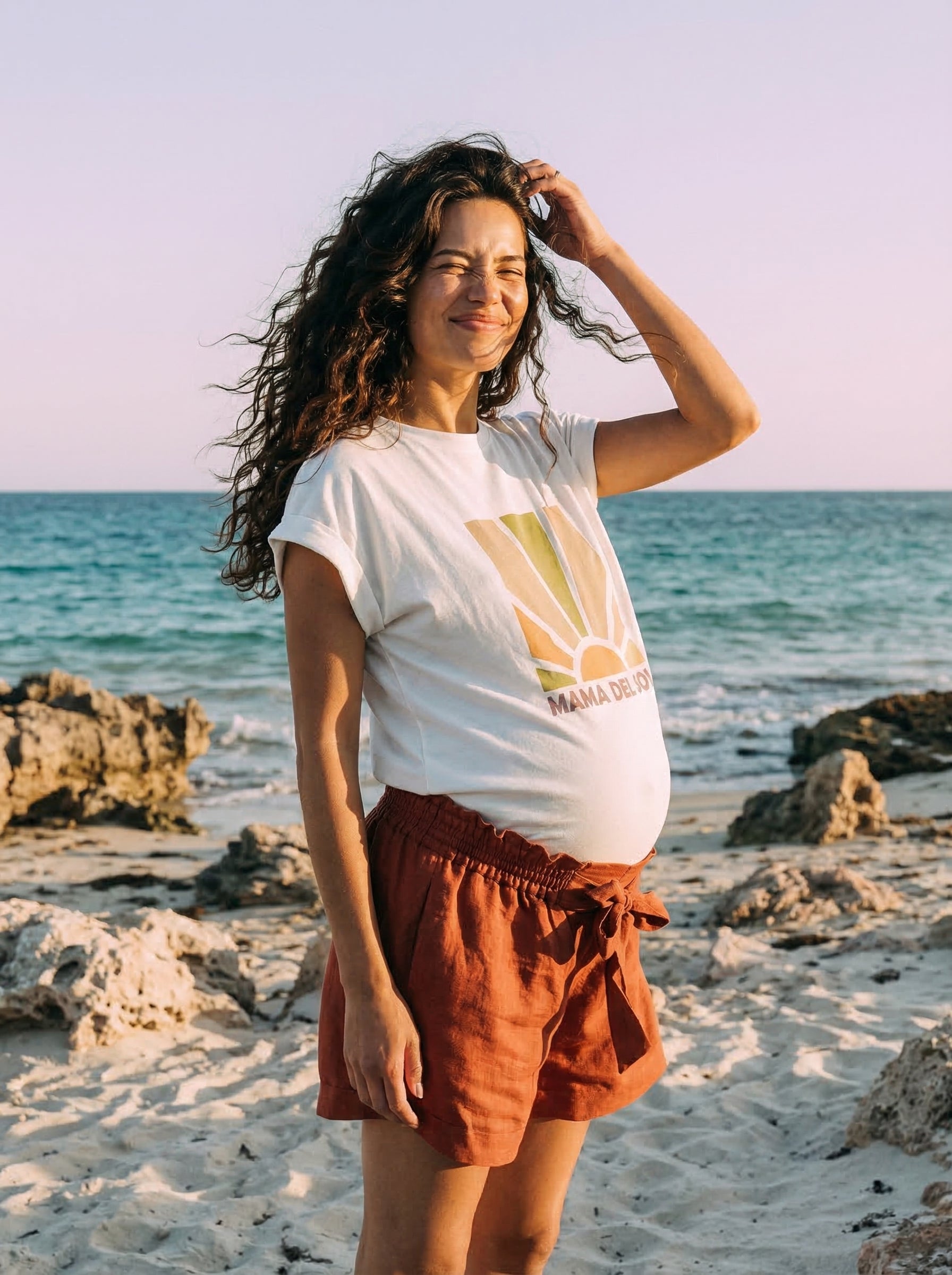 Nubie Maternity Shorts - Copper