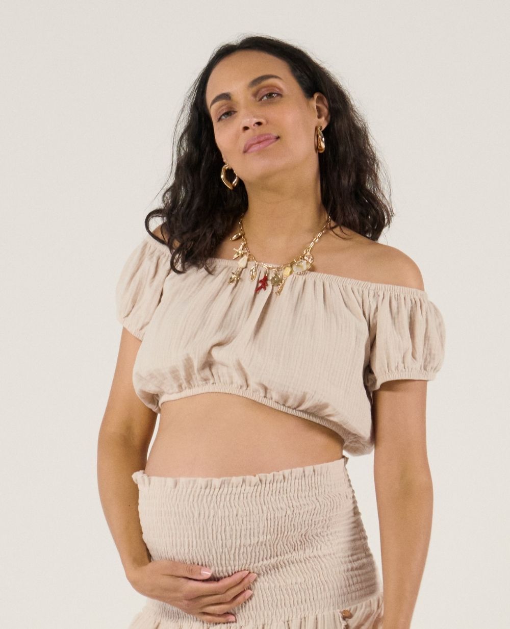 Crop Top Paloma - Beige