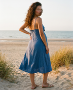Nolwenn Nursing Dress - Blue