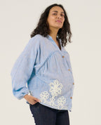 Blusa e camicia da allattamento Sarah - Bleu
