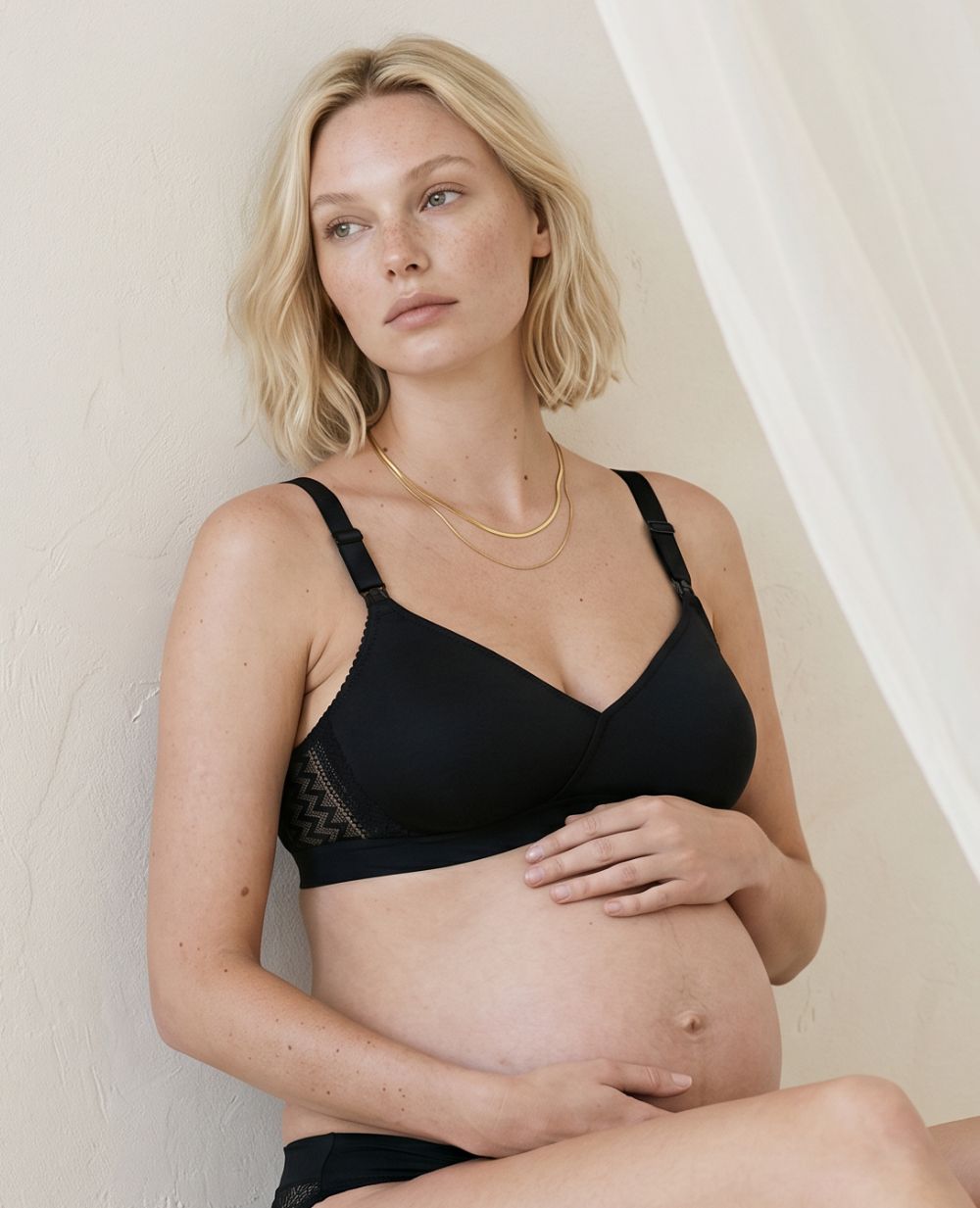 Soutien-gorge de grossesse et d'allaitement Serena - Noir