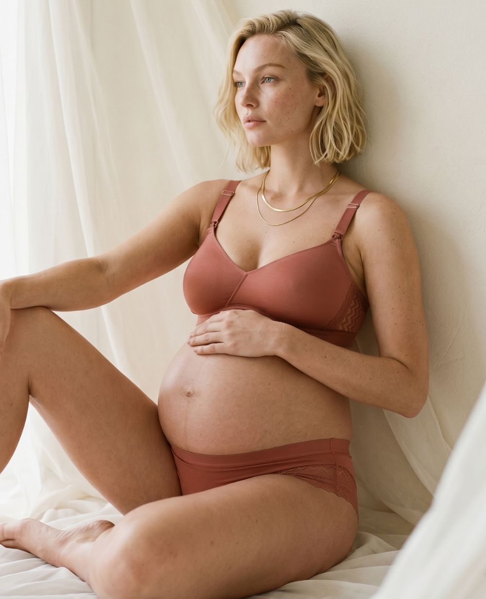 Soutien-gorge de grossesse et d'allaitement Serena - Terracota