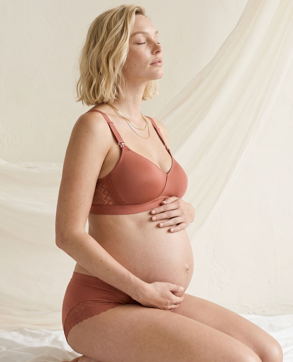 Reggiseno premaman e allattamento Serena - Terracotta