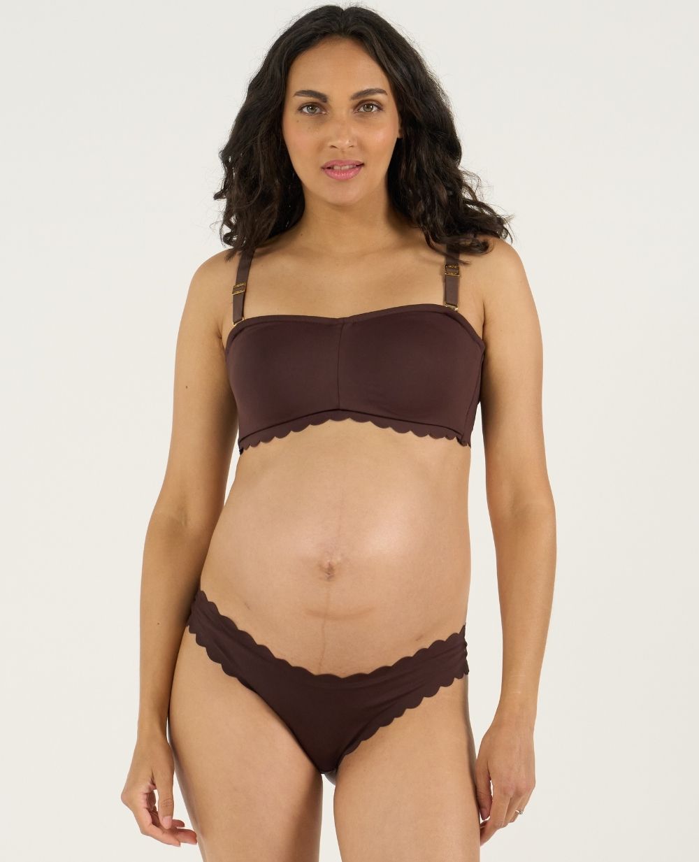 Fascia premaman e per l'allattamento invisibile Skin - Cioccolato