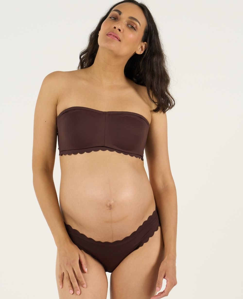 Fascia premaman e per l'allattamento invisibile Skin - Cioccolato